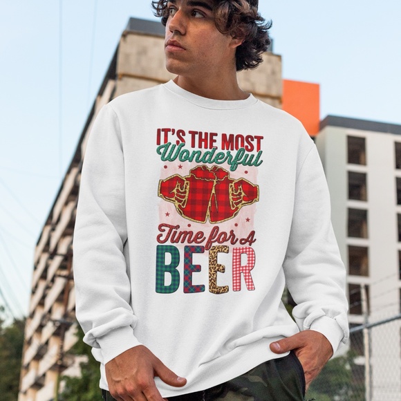 TIME FOR A BEER: UNISEX SWEATSHIRT - Picture 2 of 5
